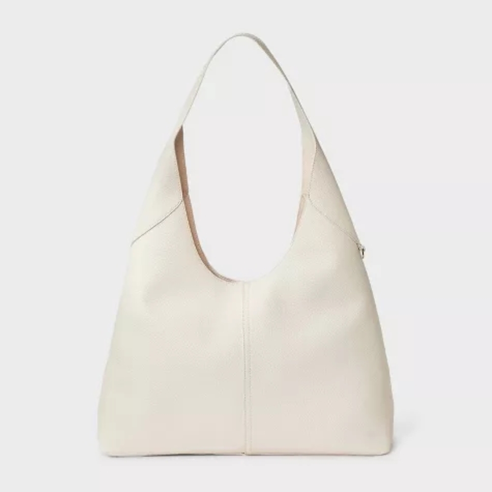 Oversized Slouchy Shoulder Bag | Cream